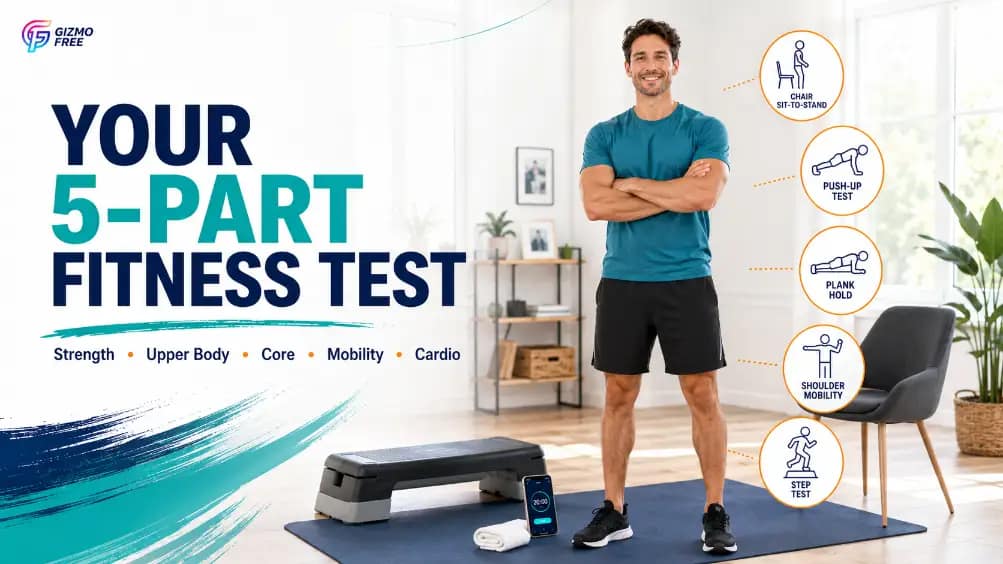5 Simple At-Home Fitness Test for Beginners to Find Your Starting Level 2 five part beginner fitness test at home