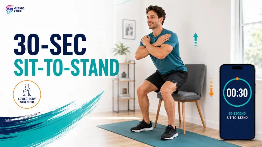 5 Simple At-Home Fitness Test for Beginners to Find Your Starting Level 3 30 second sit to stand fitness test for beginners